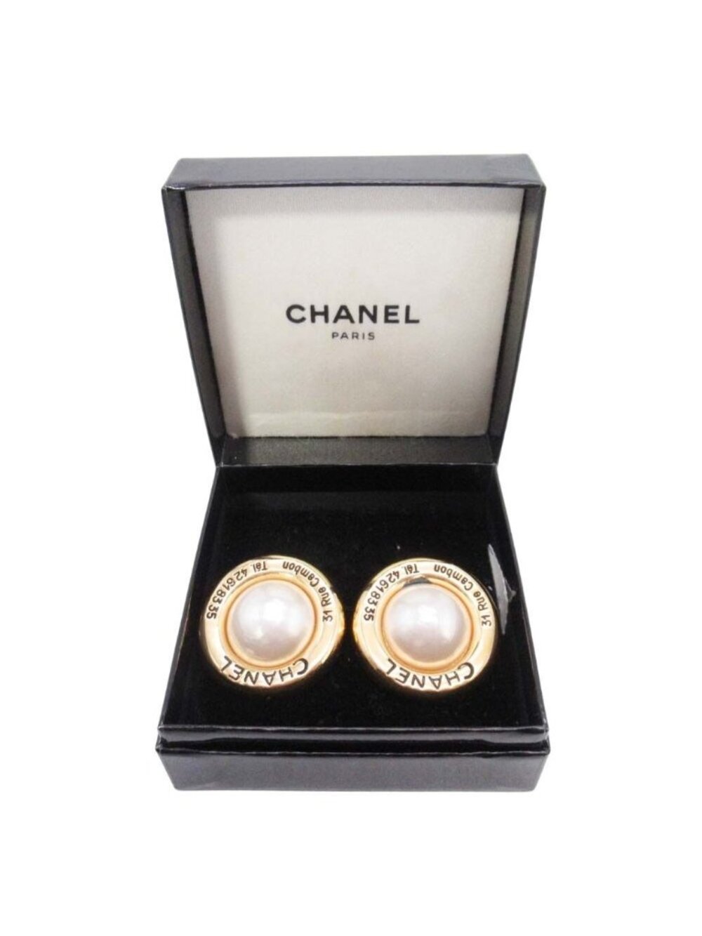 Chanel Vintage Circle Pearl Cambon Earrings Round - Picture 5 of 8